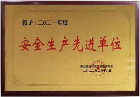 2021年度安全生產先進單位